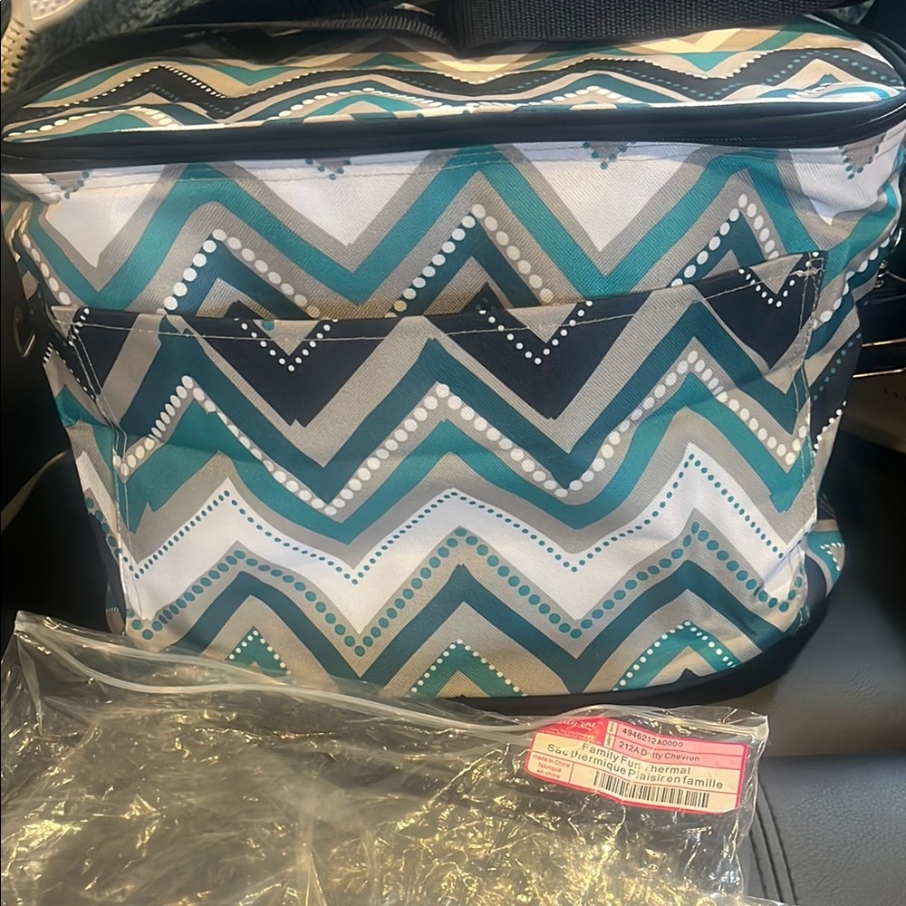 Chevron Pattern Cooler Bag - Picture 1 of 8